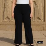 شلوار دمپا گشاد  جلو خط دار